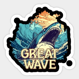 great wave Sticker